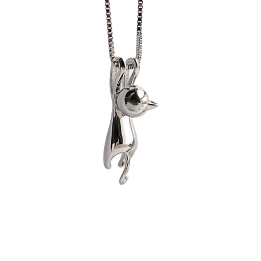 Katze Anhänger mit Kette 45cm
