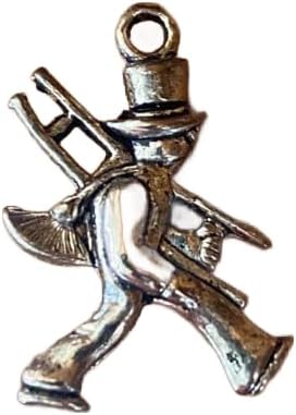 Silberfarbener Schornsteinfeger-Anhänger Halskette mit Lederband, Glücksbringer-Charm