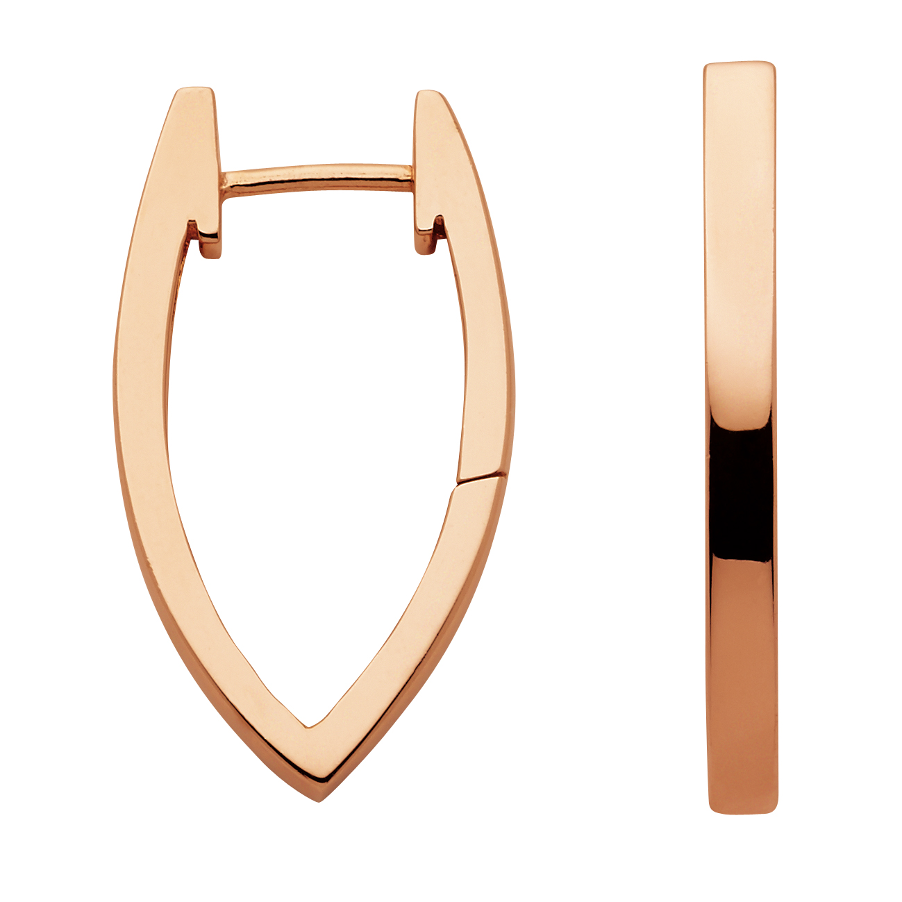 Creolen rose vergoldet aus 925 Echt Sterling Silber