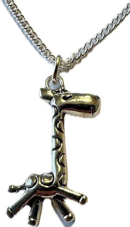 Giraffe Anhänger mit Silber Kette 45cm