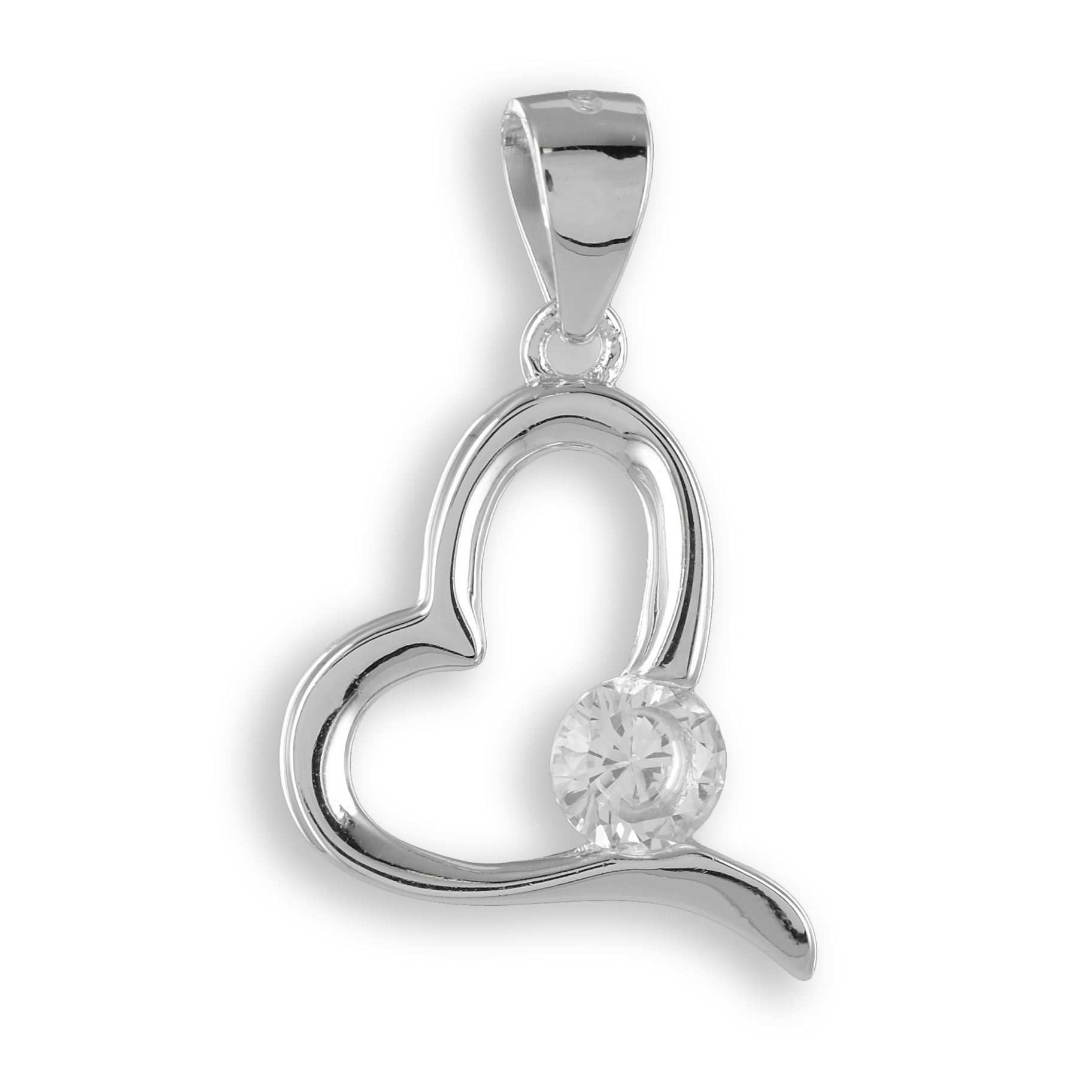 Herz Anhänger Kettenanhänger mit Zirkonia aus 925 Sterling Silber
