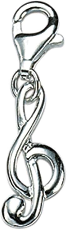Silber Charms Anhänger Notenschlüssel 925 Sterling Silber