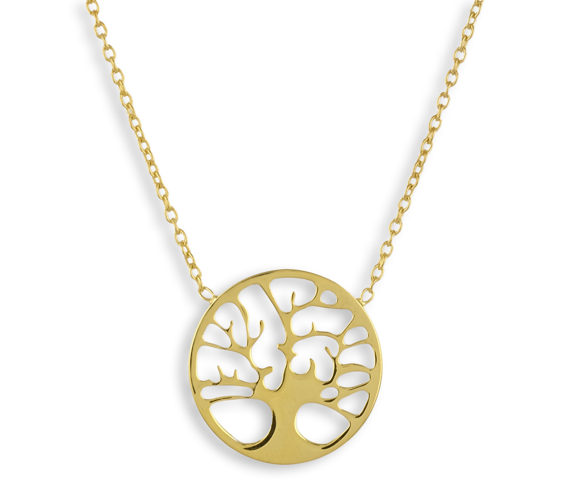 Collier Lebensbaum aus 925 Echt Silber vergoldet