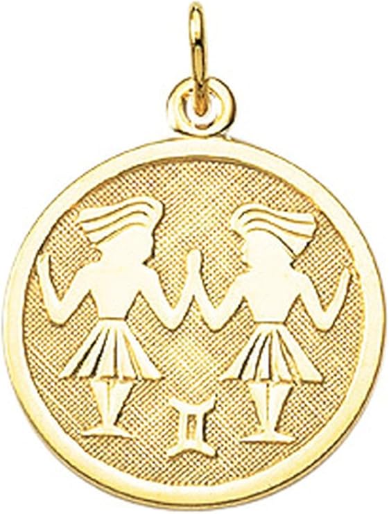 Zwilling Sternezeichen Anhänger aus 333 echt Gelbgold