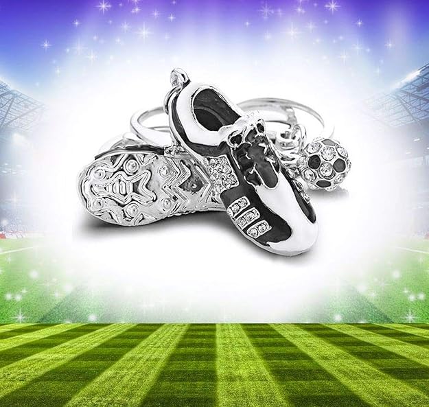 Fußballschuhe mit Fußball Schlüsselanhänger,Taschenanhänger