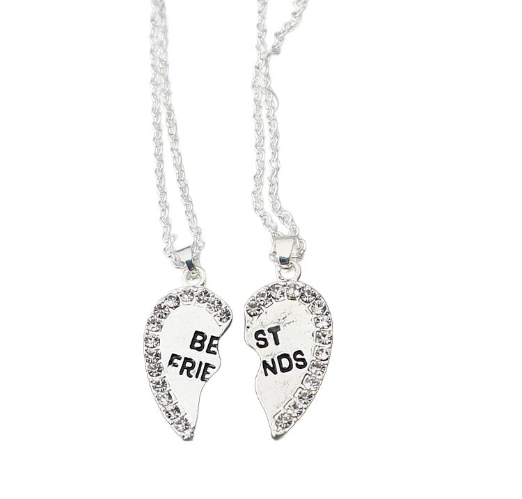 Halskette mit Herzanhänger „Bester Freund“ für Herren und Damen, Unisex, Schmuckkette