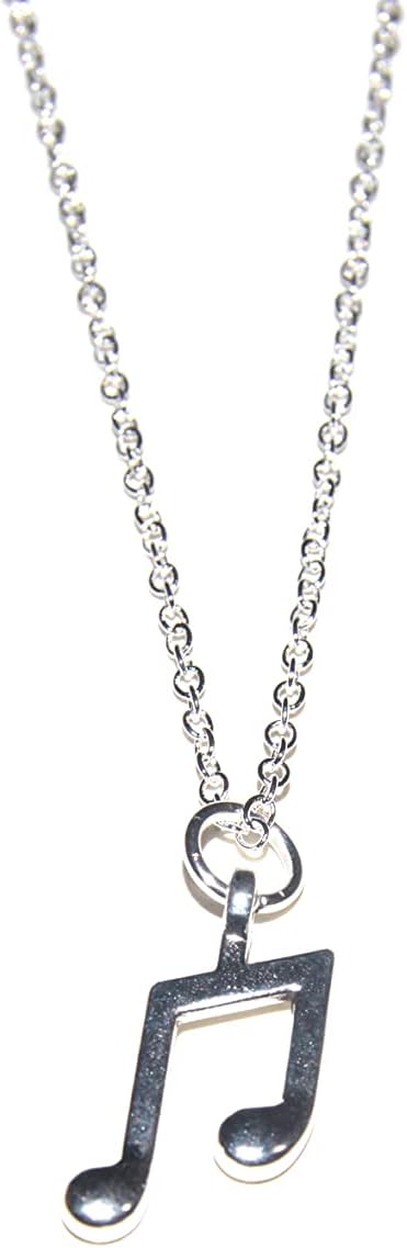 Noten Anhänger mit Silber Kette 60cm