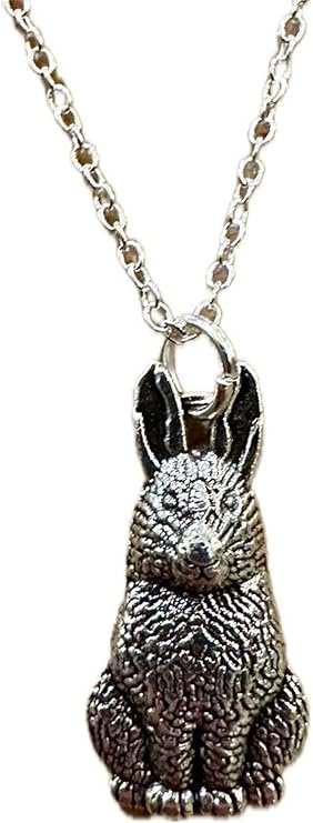 Hase Anhänger mit Silber Kette 50cm