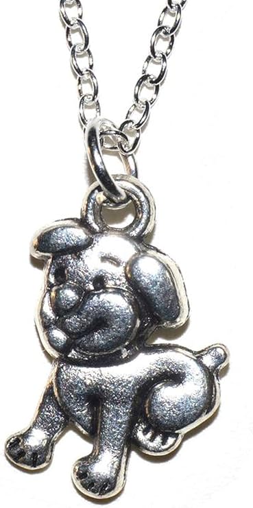 Hunde Anhänger mit Silber Kette 50cm