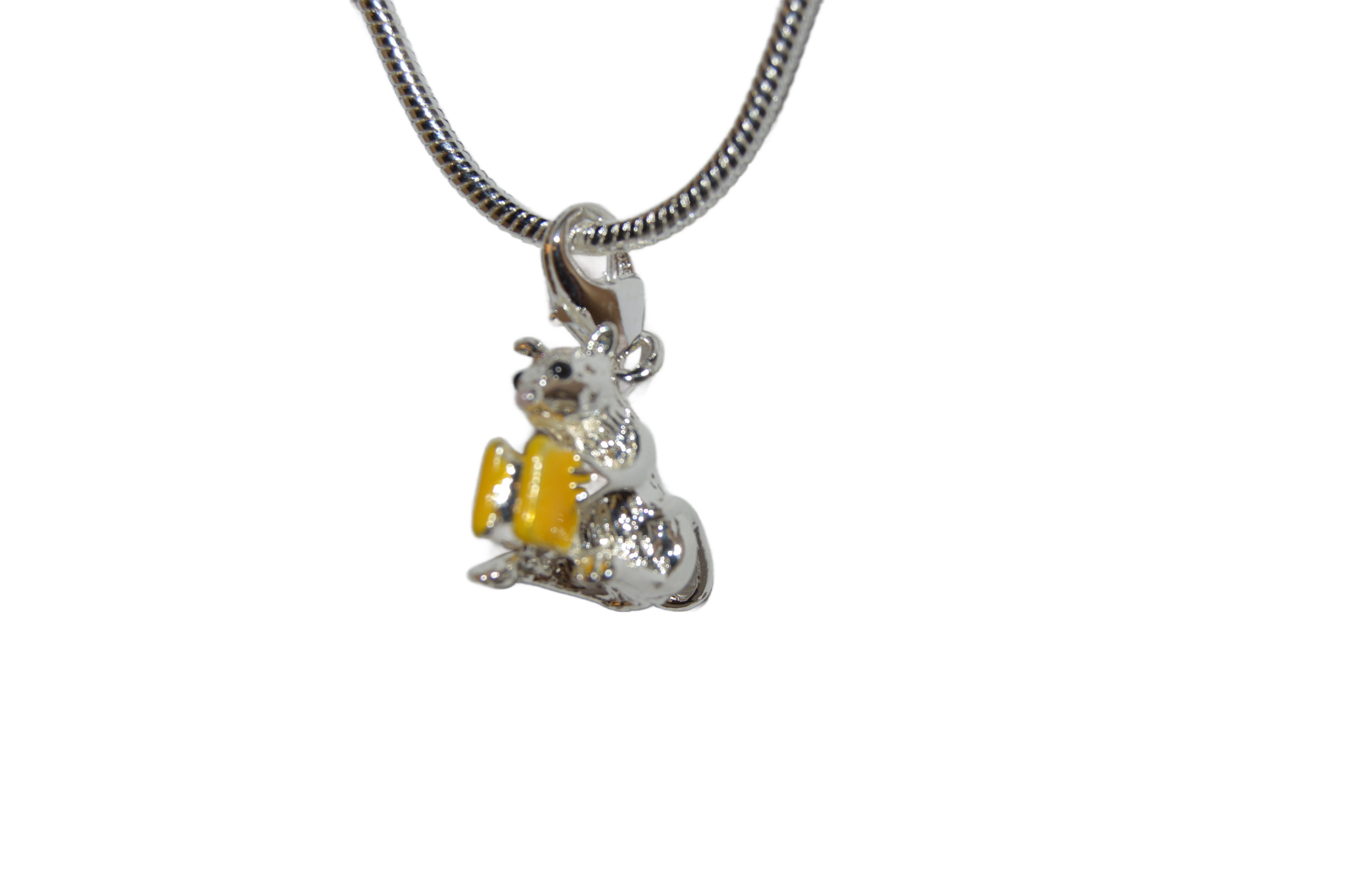 Charm Anhänger Maus mit Käse