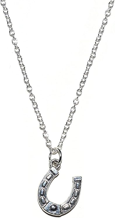 Hufeisen Anhänger mit Silber Kette (Glücksbringer) 55cm