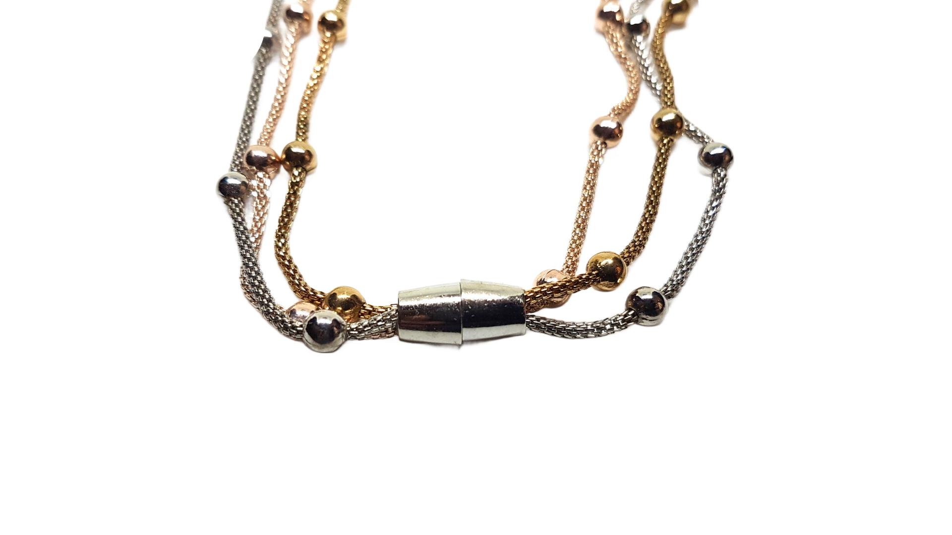 Feder Anhänger Tricolor mit Kette