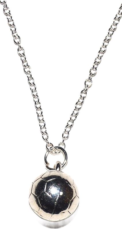 Fußball Anhänger 3D mit Silber Kette