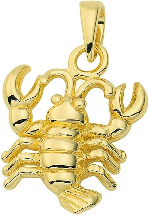 Krebs Sternezeichen Anhänger aus 585 Gelbgold