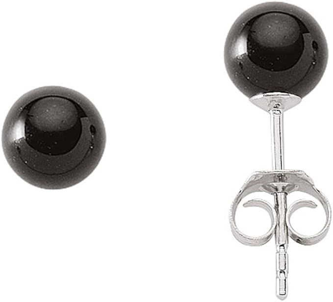 Ohrstecker mit Onix Stein aus 925 Sterling Silber