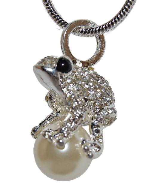 Anhänger Frosch auf Perle