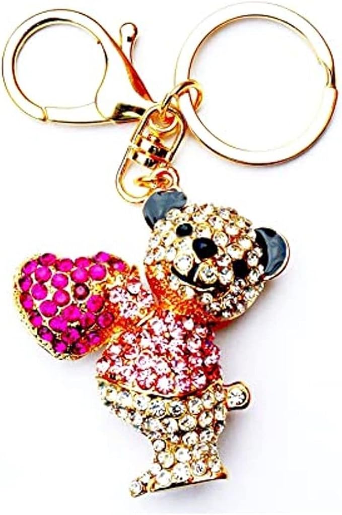 Schlüsselanhänger,Taschenanhänger Bärchen Strass steinen
