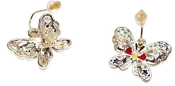 Schmetterling Schmuckset Anhänger mit Kette und Ohrstecker