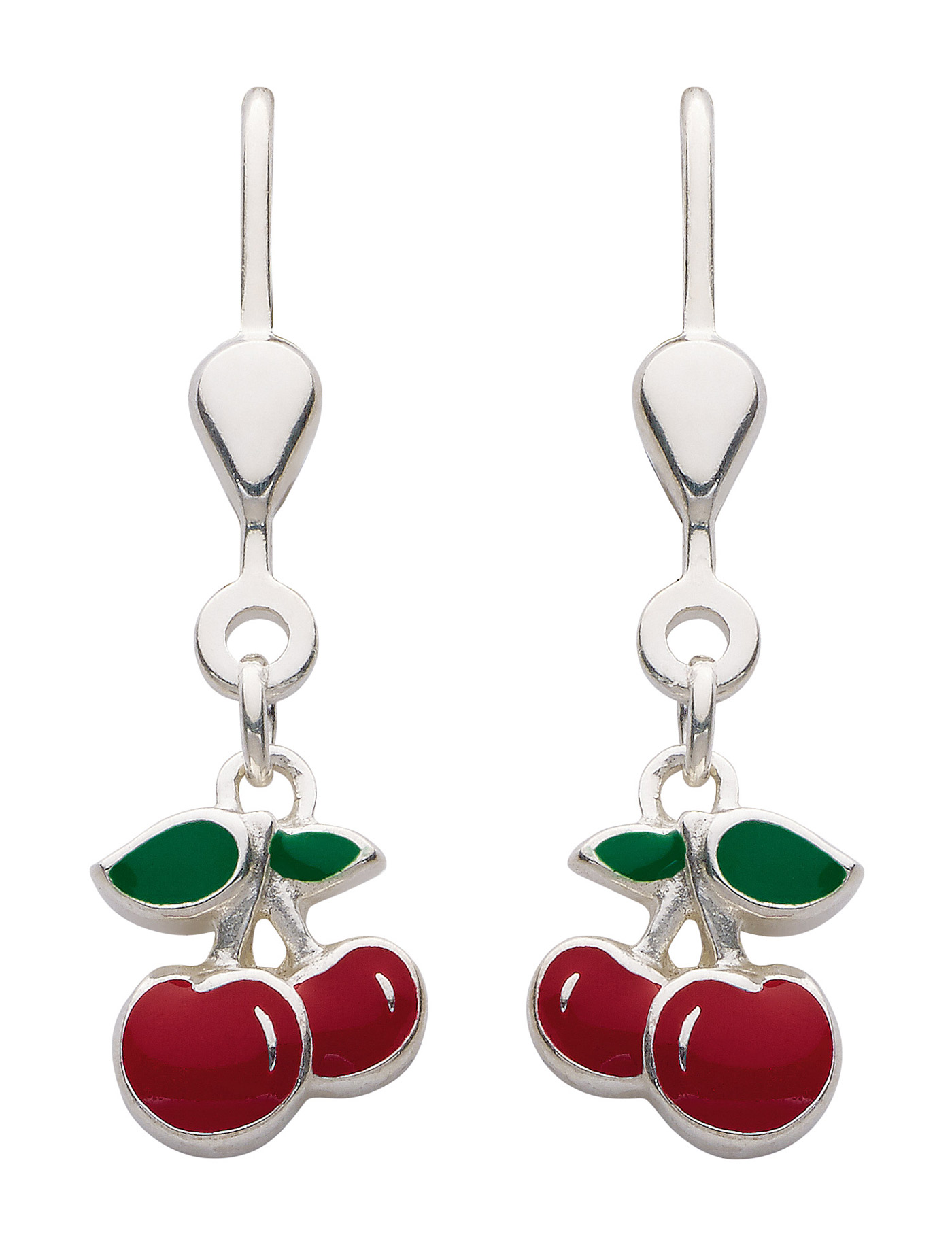 Kirsche Ohrhänger / Brisur aus 925 Sterling Silber