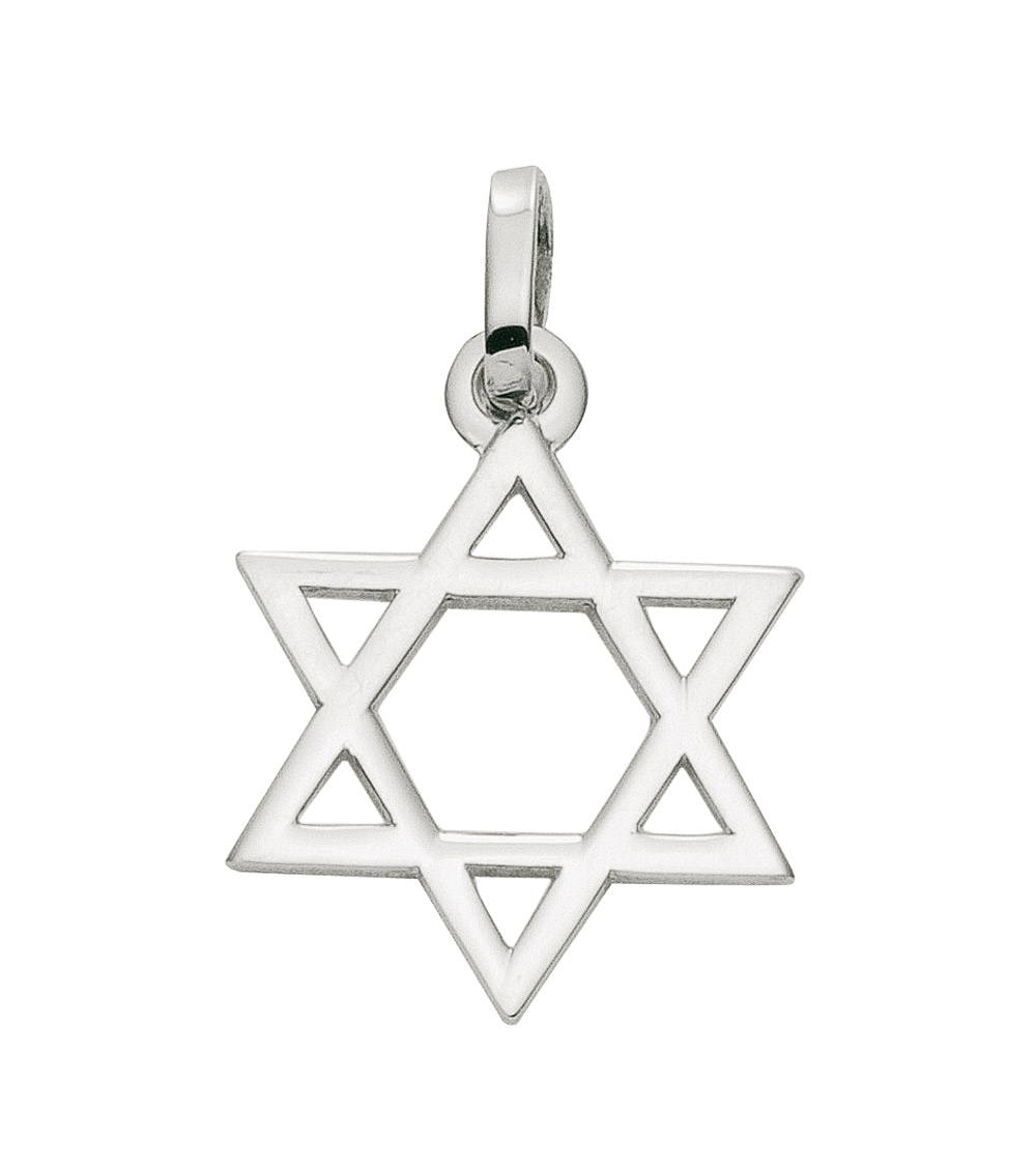 Davidstern Kettenanhänger aus 925 Sterling Silber