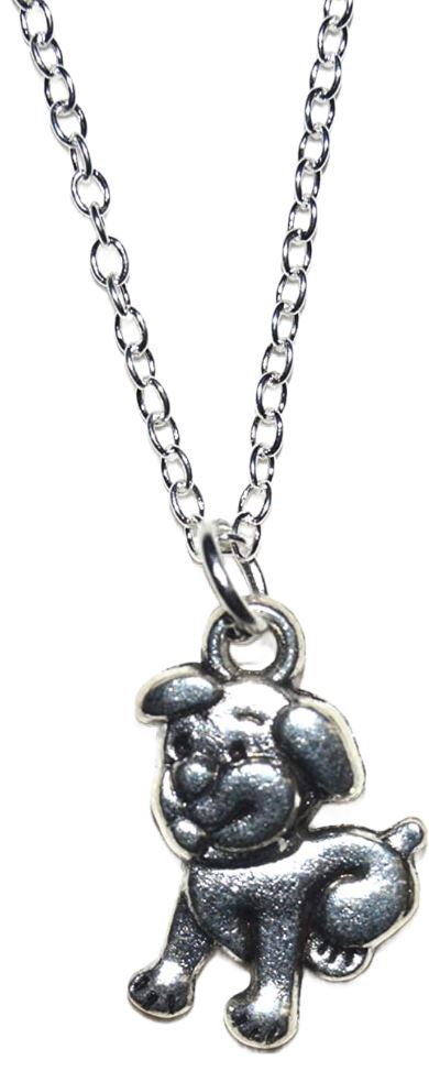 Hunde Anhänger mit Silber Kette 50cm