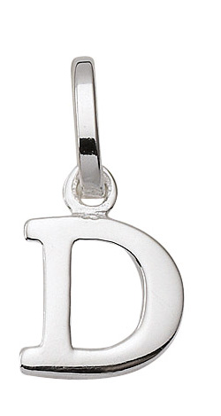 Buchstabenanhänger D aus 925 Sterling Silber