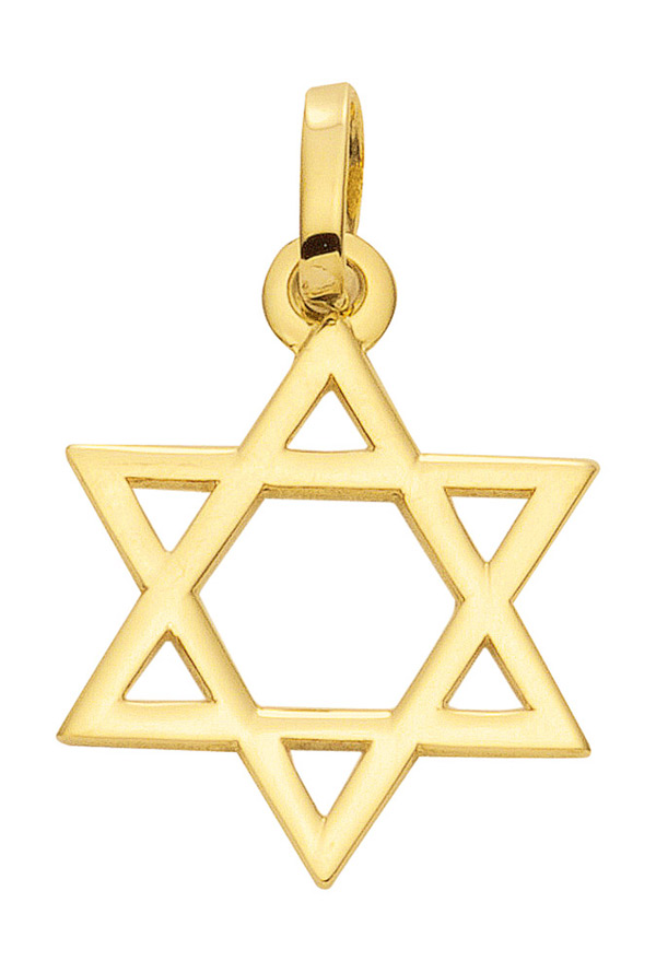 Davidstern Anhänger Kettenanhänger aus 585 Gold