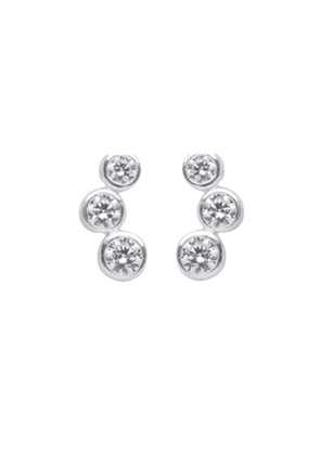 Ohrstecker mit Zirkonia aus 925 Sterling Silber