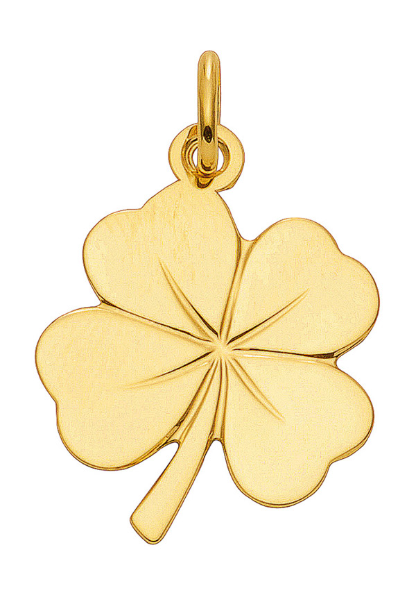 Gold Anhänger Kleeblatt aus Gold