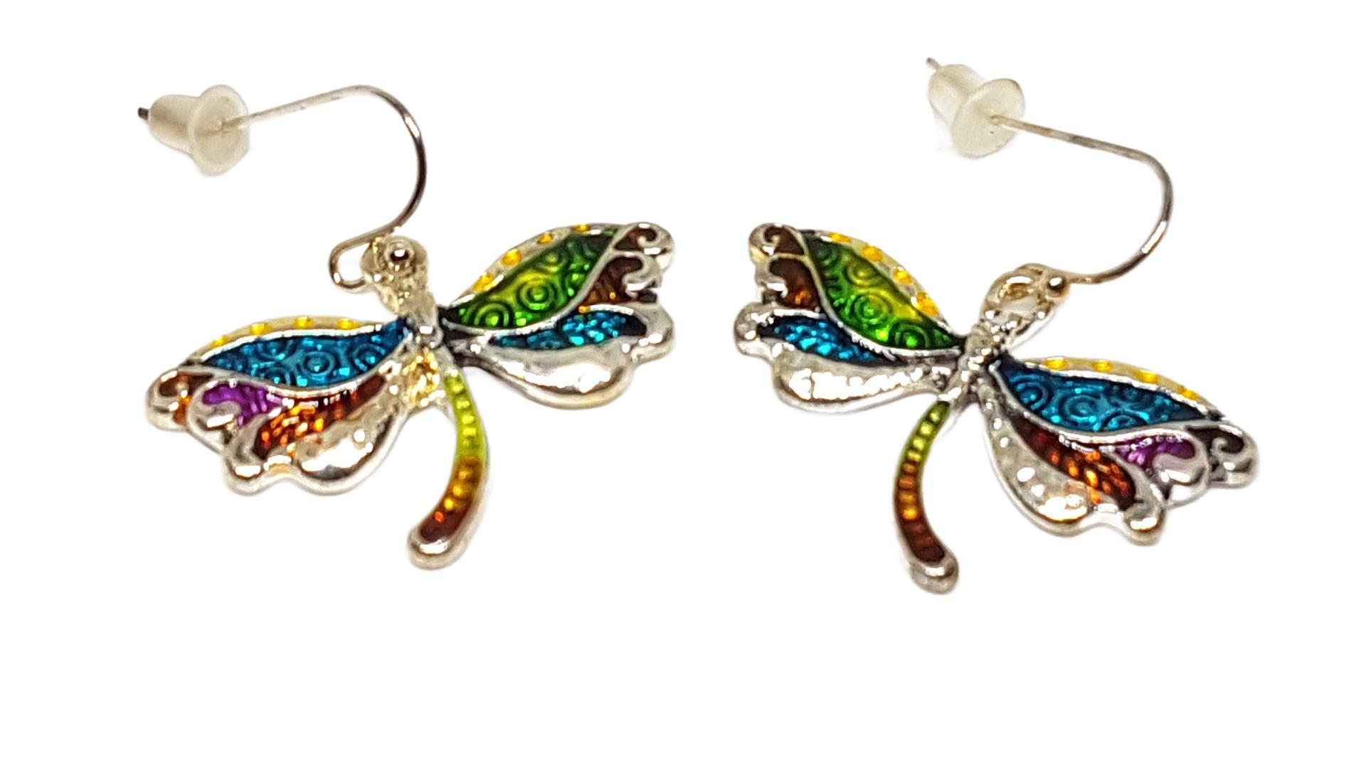 Schmetterling Schmuckset Anhänger mit Kette und Ohrstecker