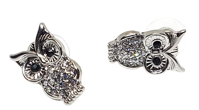 Eulen Schmuckset Anhänger mit Kette und Ohrstecker