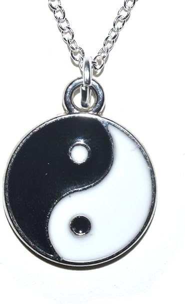 Yin Yang Anhänger mit Silber Kette 60cm