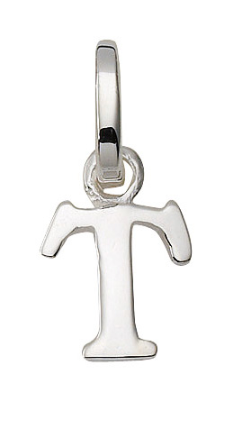 Buchstabenanhänger T aus 925 Sterling Silber