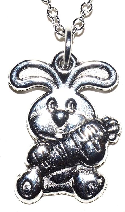 Hase Anhänger mit Silber Kette 45cm