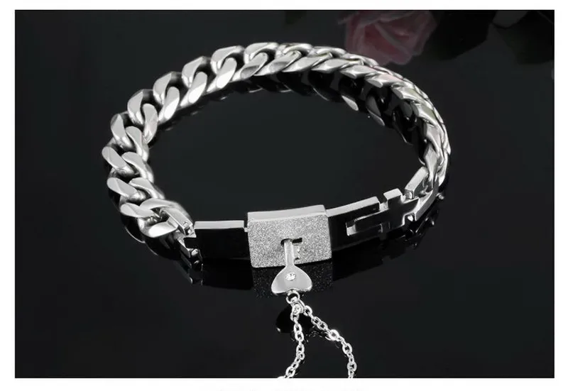 Partnerschafts Set Armband für Ihn Kette für Sie mit Schlüssel