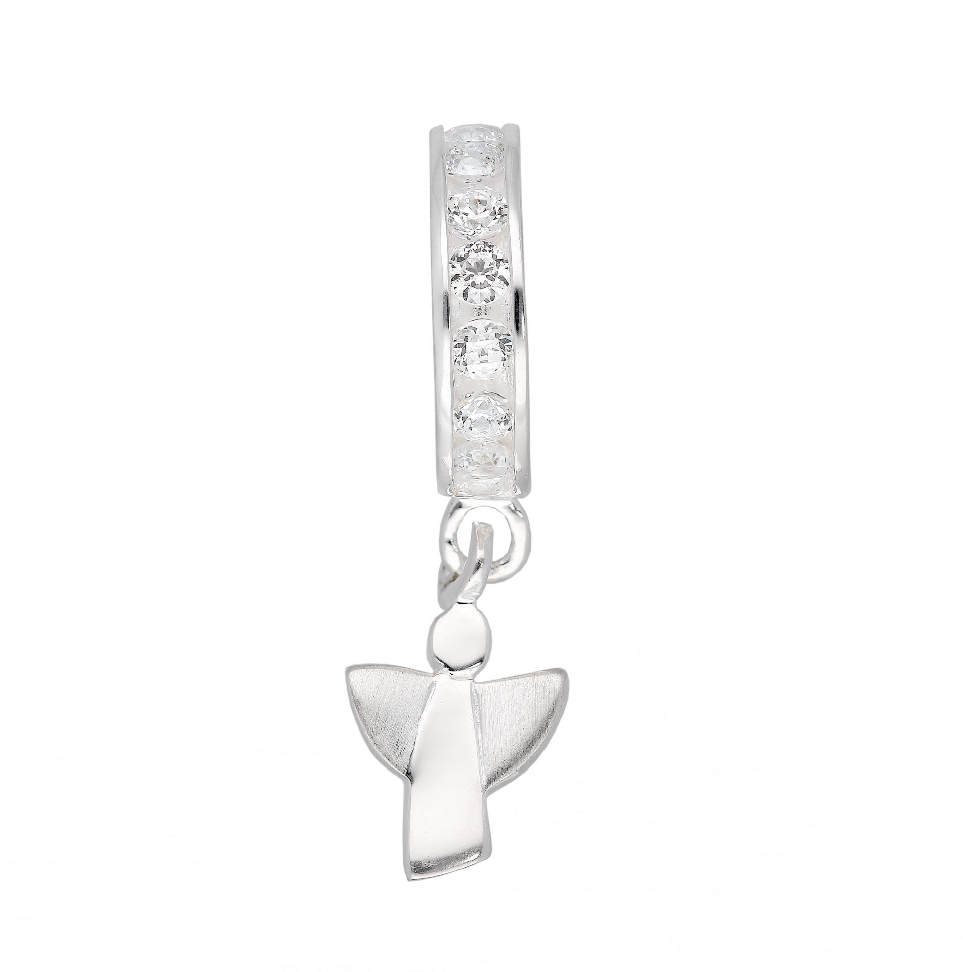 Taufring Kettenanhänger mit Zirkonia Anhänger Kettenanhänger aus 925 Sterling Silber