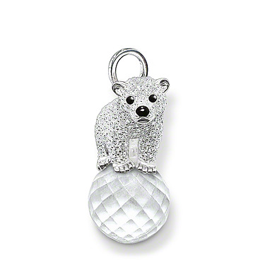 Eisbär-Anhänger auf Glaskugel