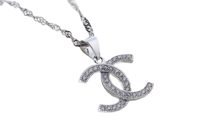 Kette mit Zirkonia bestückt