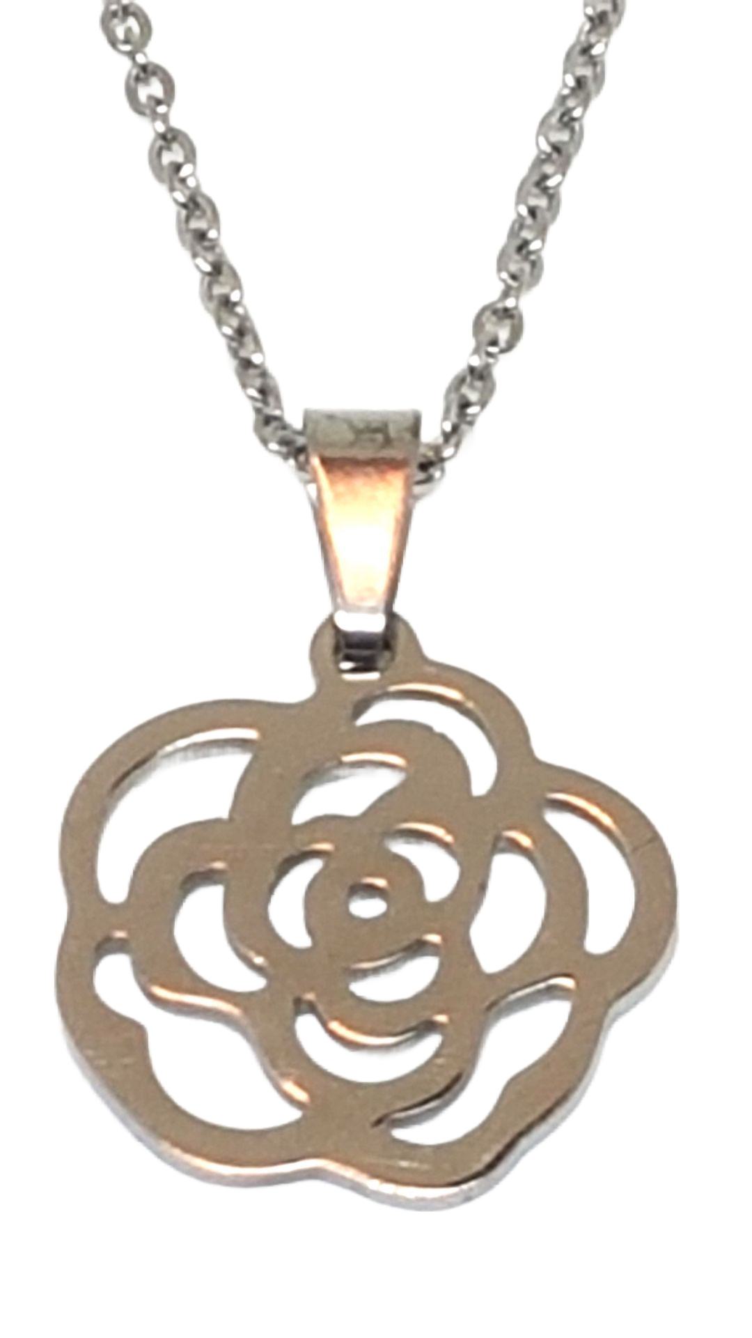 Blume Anhänger mit Kette