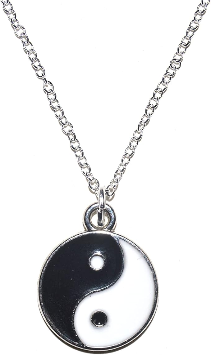 Yin Yang Anhänger mit Silber Kette 60cm