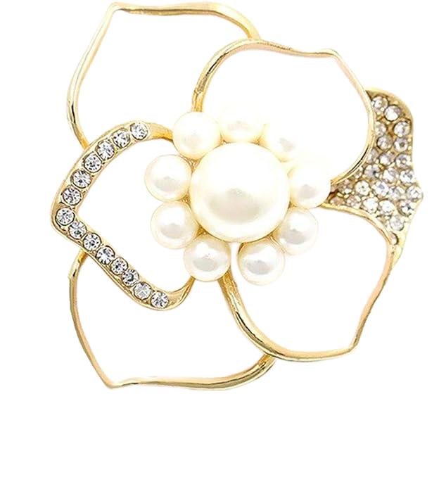 Brosche Blume / Schalhalter