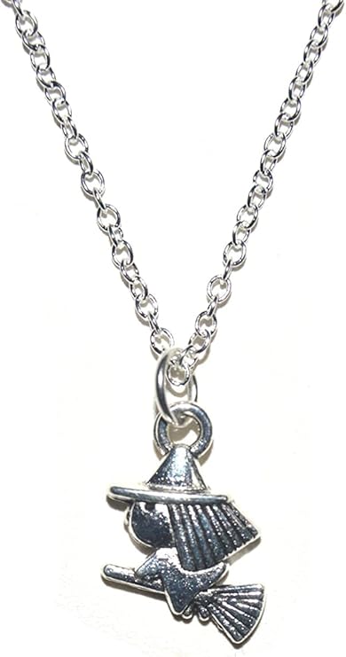 Hexe mit Silber Kette 60cm