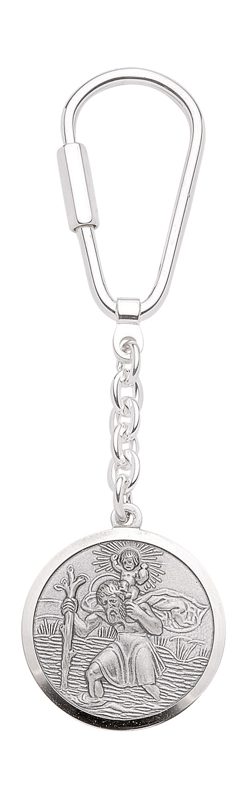 Christophorus Schlüsselanhänger aus Alpaca