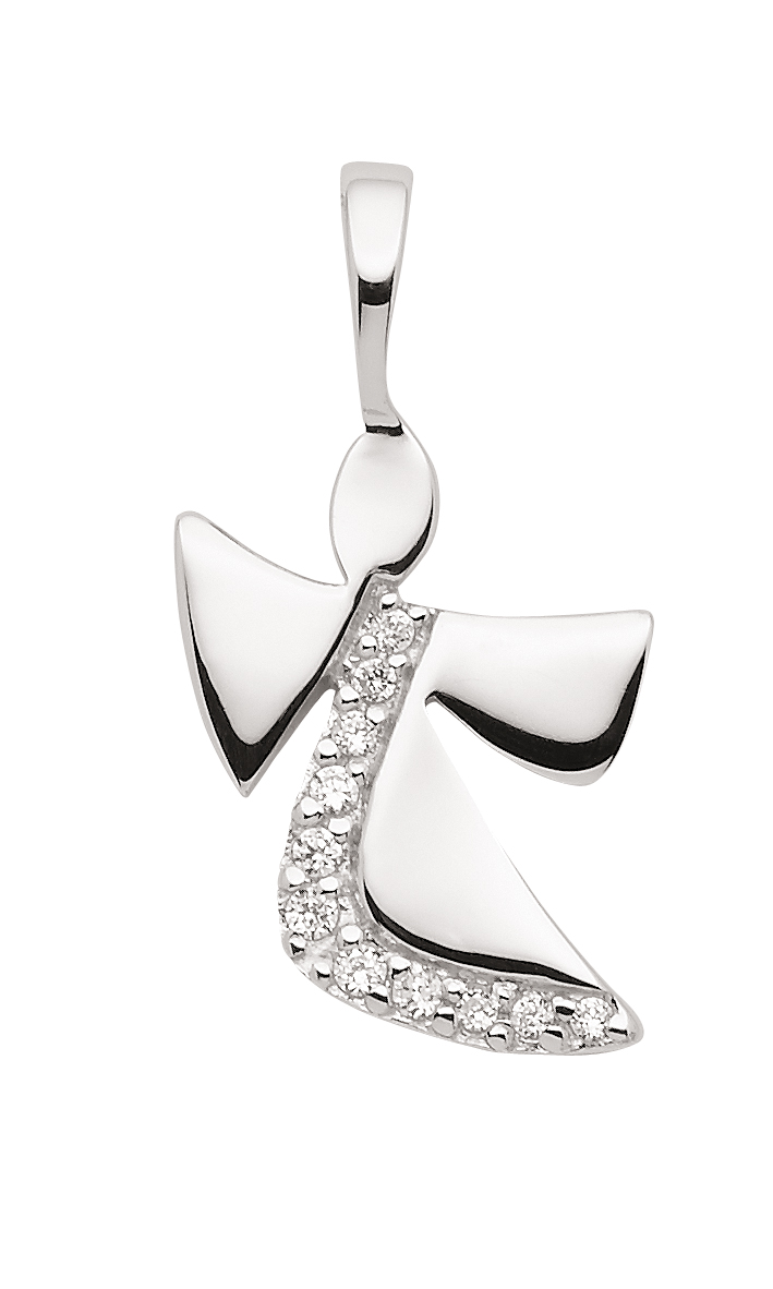 Engel Anhänger, Kettenanhänger mit Zirkonia aus 925 Sterling Silber