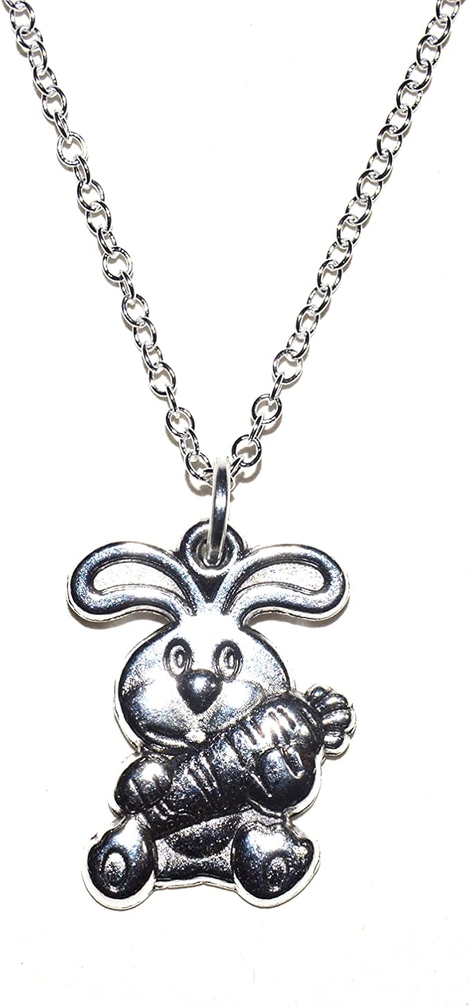 Hase Anhänger mit Silber Kette 45cm