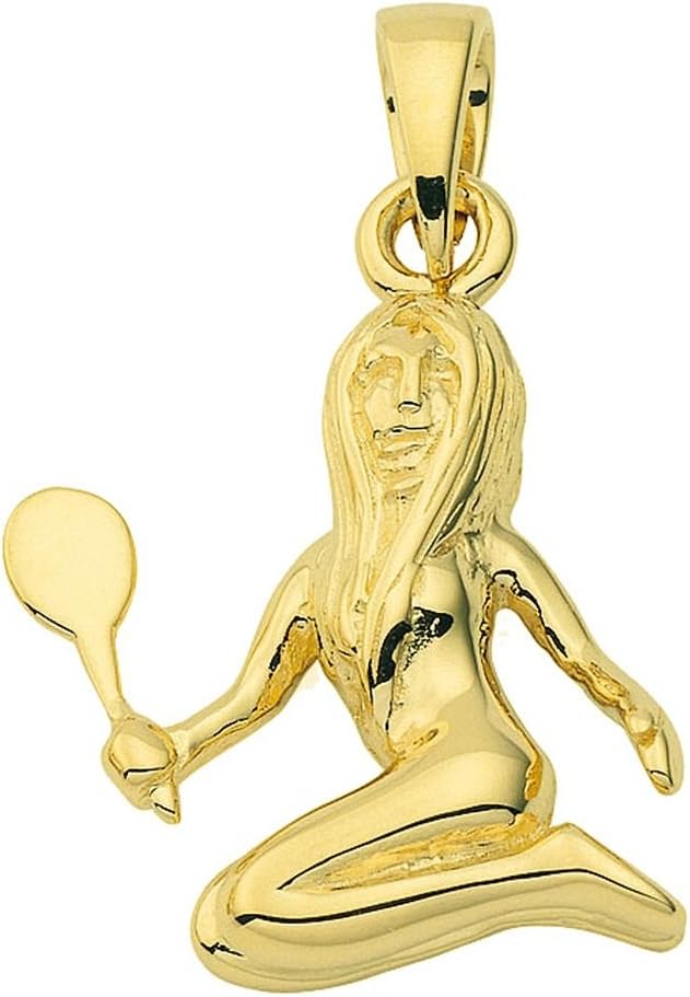 Jungfrau Sternezeichen Anhänger aus 585 Gelbgold