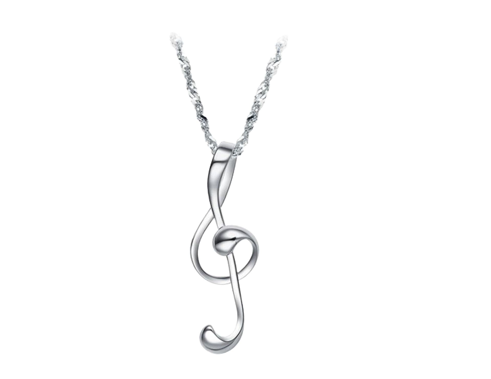 Notenschlüssel Anhänger mit Kette