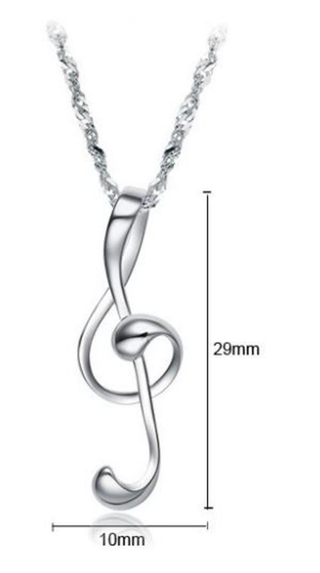 Notenschlüssel Anhänger mit Kette