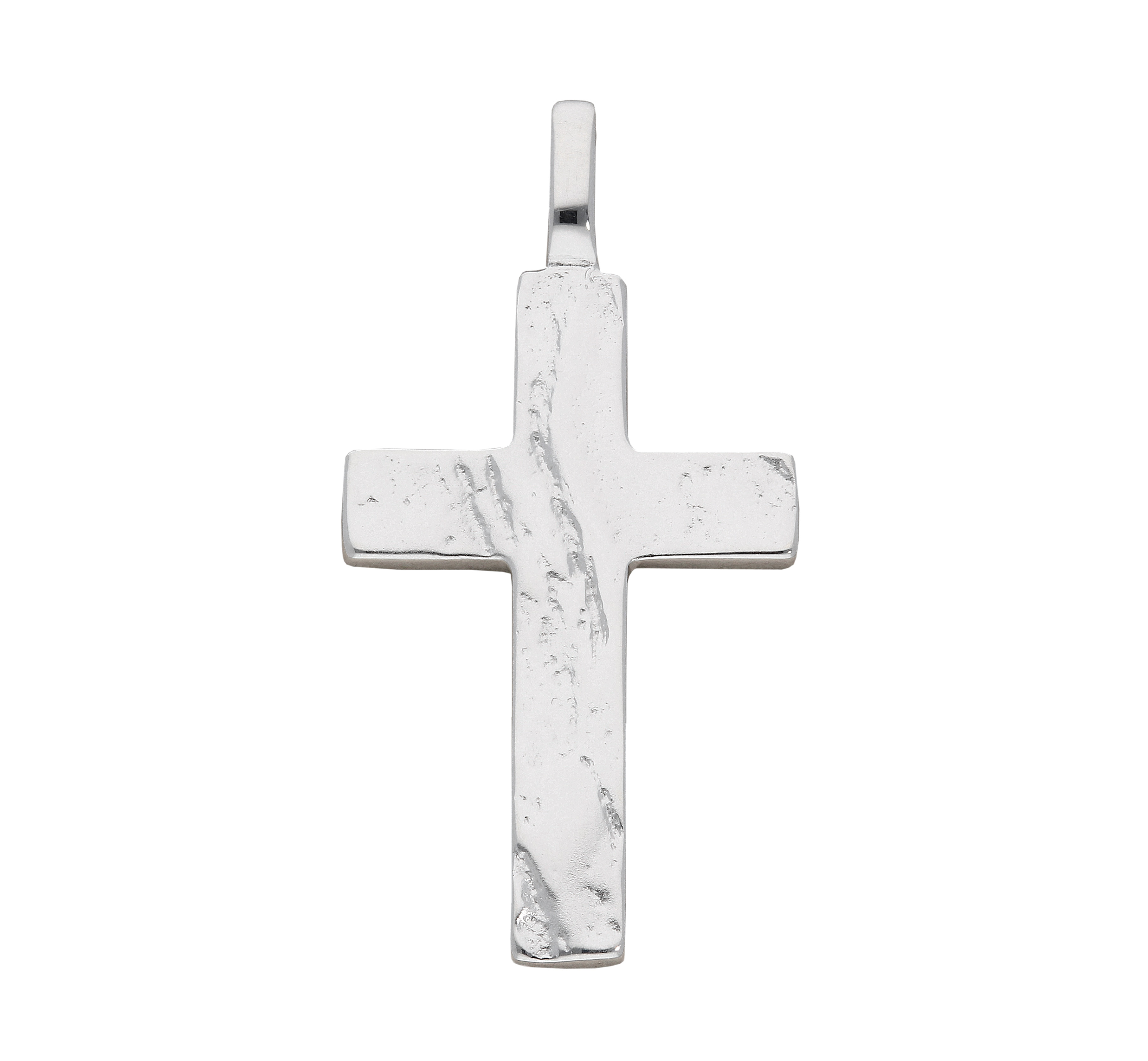 Anhänger Kreuz Kreuzanhänger gehämmert aus 925 Sterling Silber