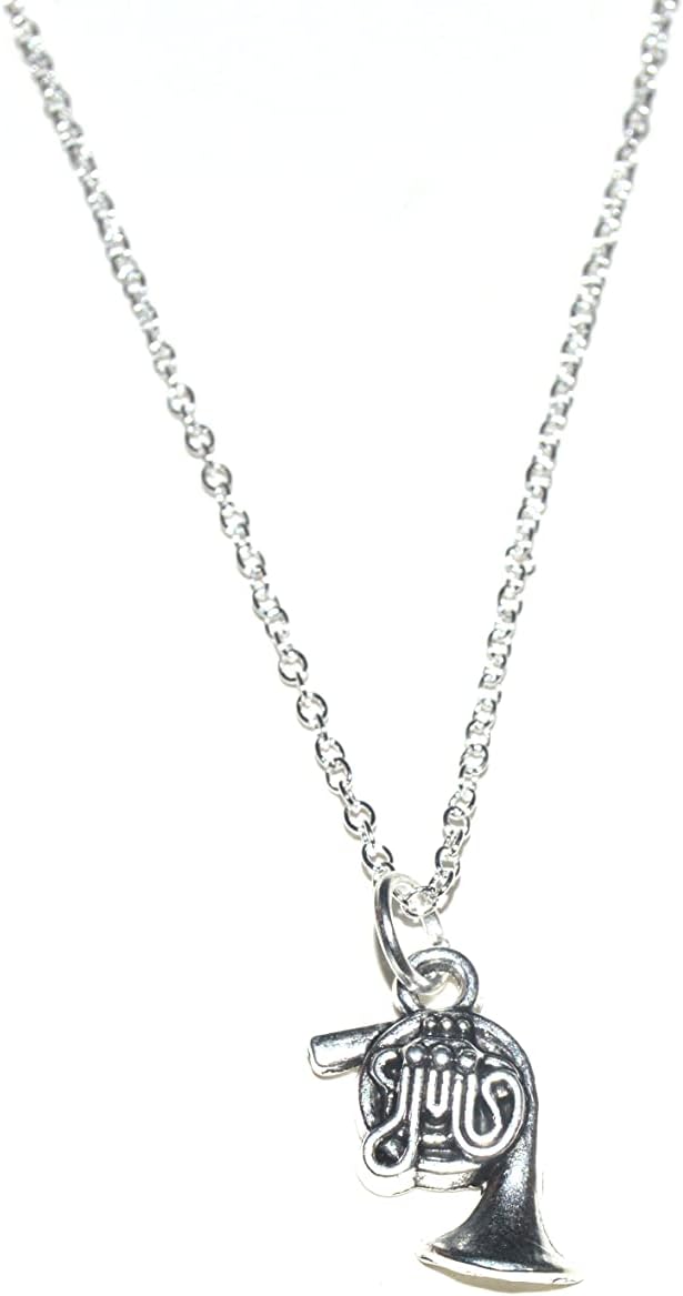 Saxophon Anhänger mit Silber Kette 50cm